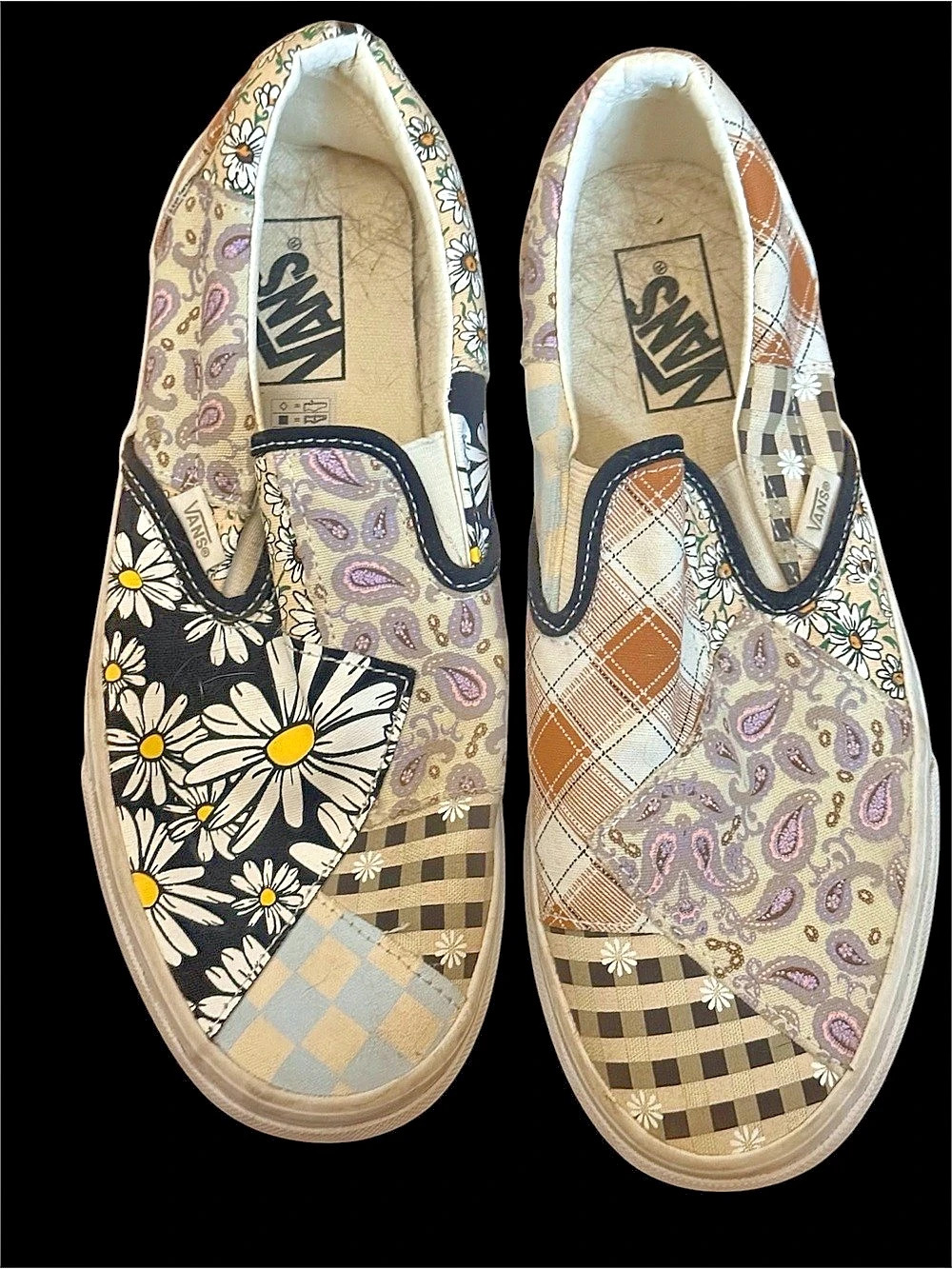 Vans Classic Slip-On Meadow Patchwork Sneakers Multicolor & Black 9